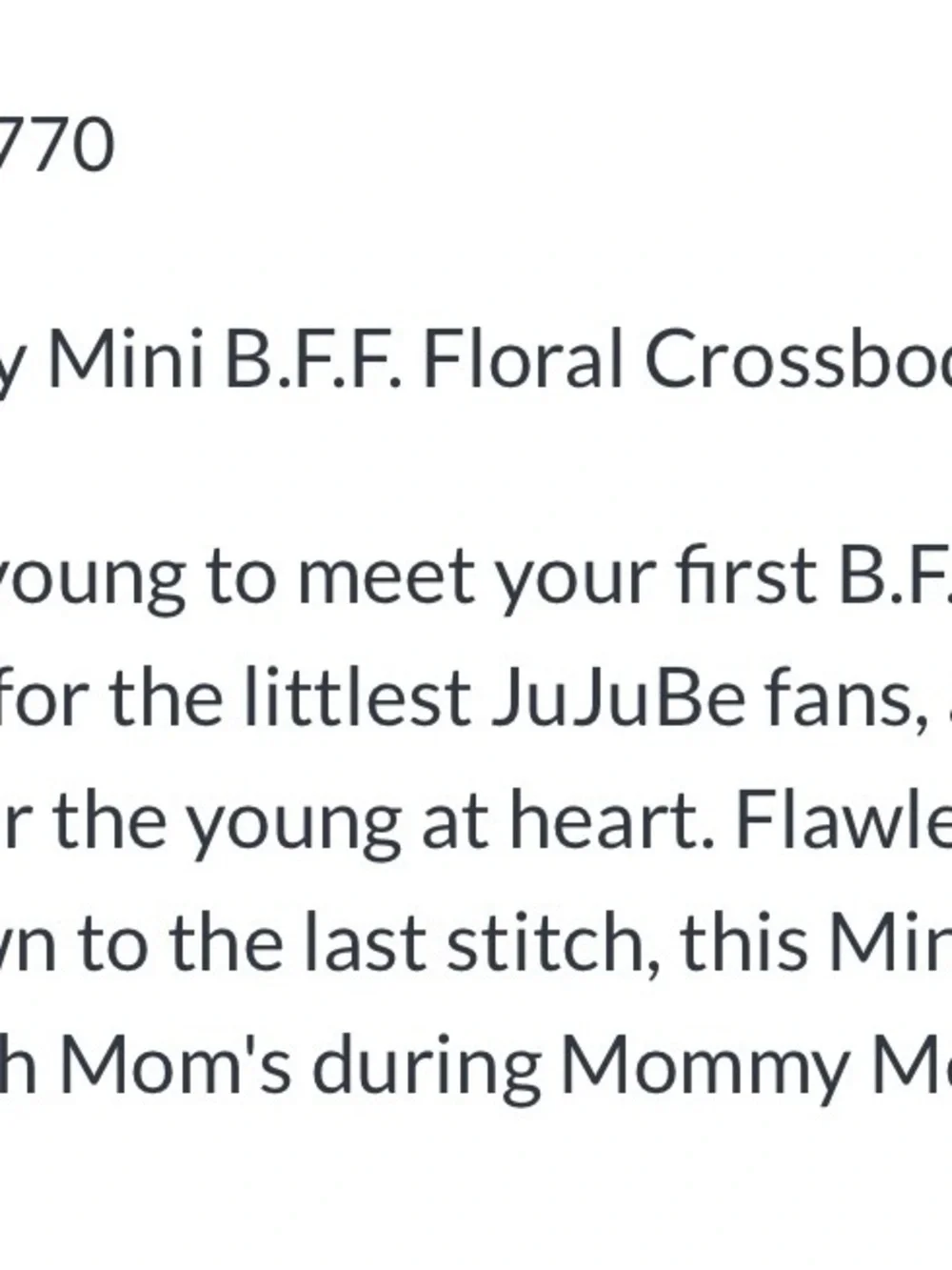 Jujube Hello kitty mini bff floral crossbody